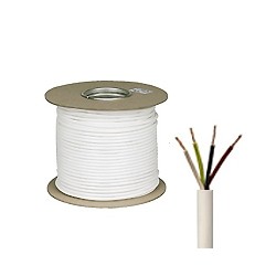 100 Meter Black 1.5mm 4 Core Round Electric Wire Flexible PVC Mains Cable 3184Y 