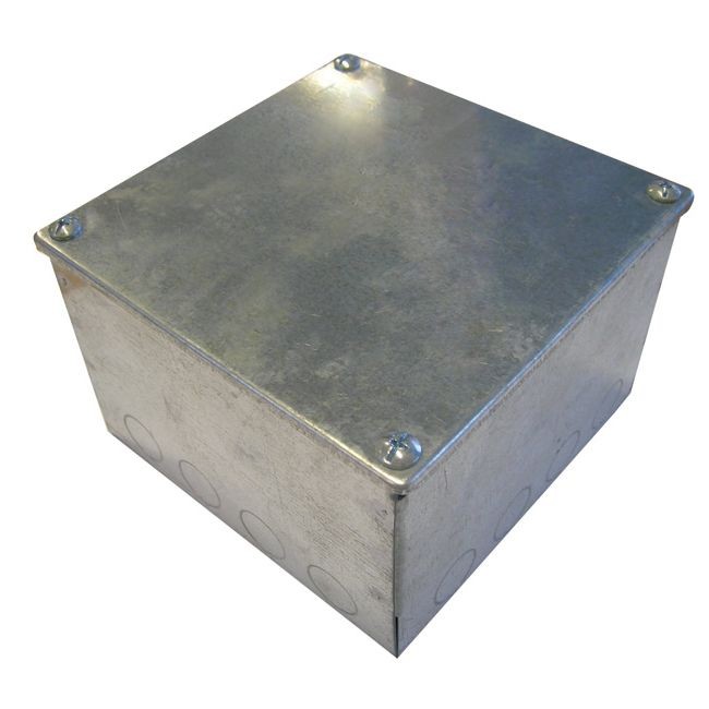 6x6x2 Metal Adaptable Box with Knockouts
