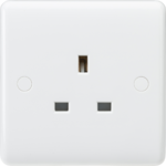 Curved Edge 13A 1 Gang Unswitched Socket