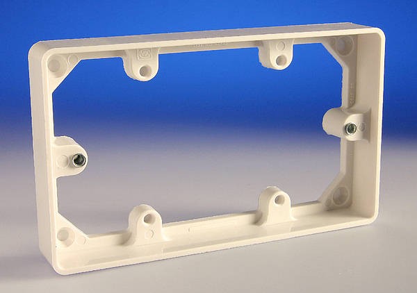 2 Gang 20mm Deep Mounting Frame for Trunking