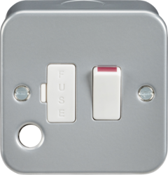 Metal Clad 13A Switched Fused Spur Unit with Flex Outlet