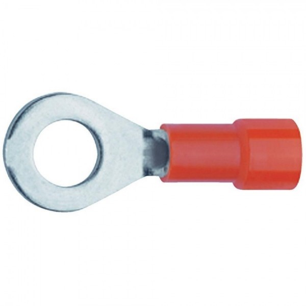 1.5mm Insulated Red 4mm Ring Terminal (Pack of 100)