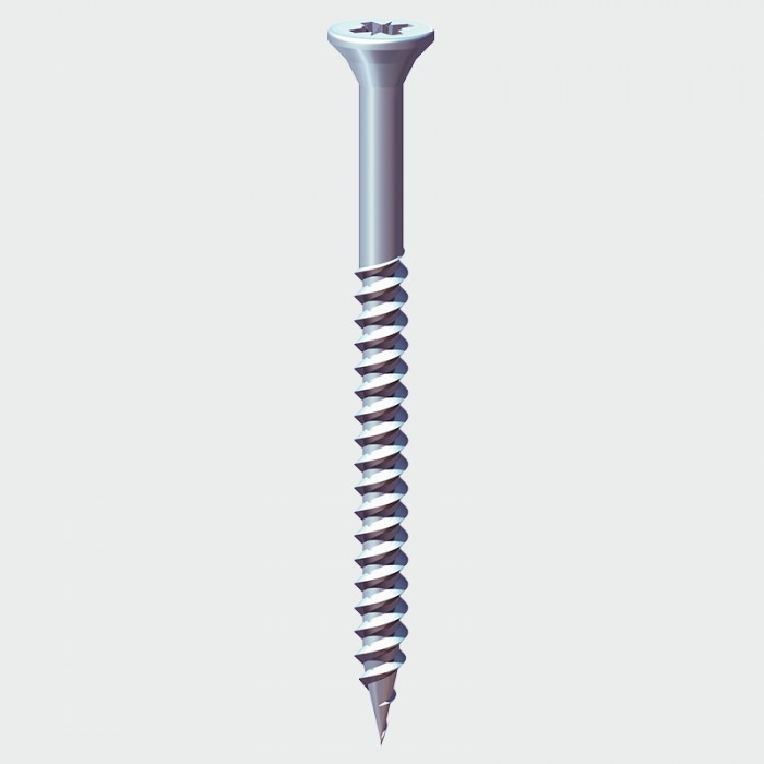 Wood screw 8mm Twin-BZP CSK POZI (Select Size) Pack of 200