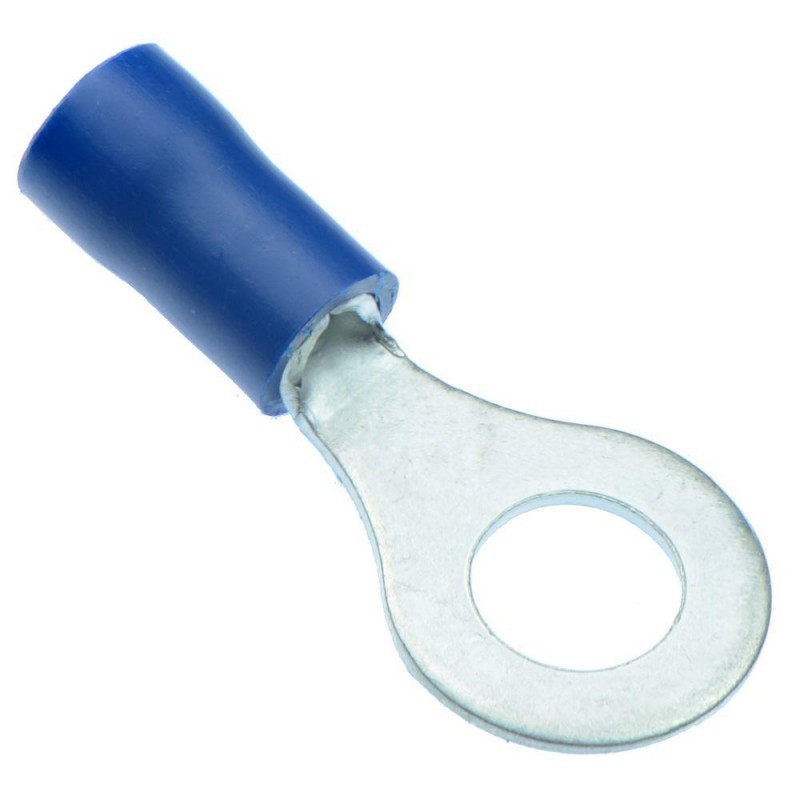 2.5mm Insulated Blue 4mm Ring Terminal (Pack of 100)